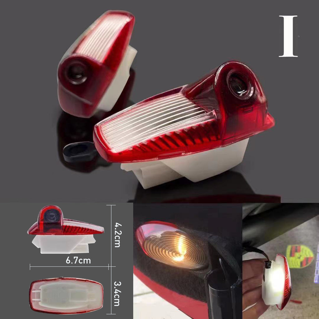 PORSCHE E-Hybrid LOGO PROJECTOT LIGHTS Nr.16 (quantità 1 = 2 Logo Film / 2 luci porta)