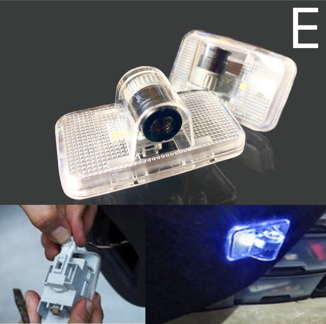 RENAULT Sport LOGO PROJECROTR LIGHTS Nr.0917 (quantity  1 =  2 Logo Film & 2 door lights)