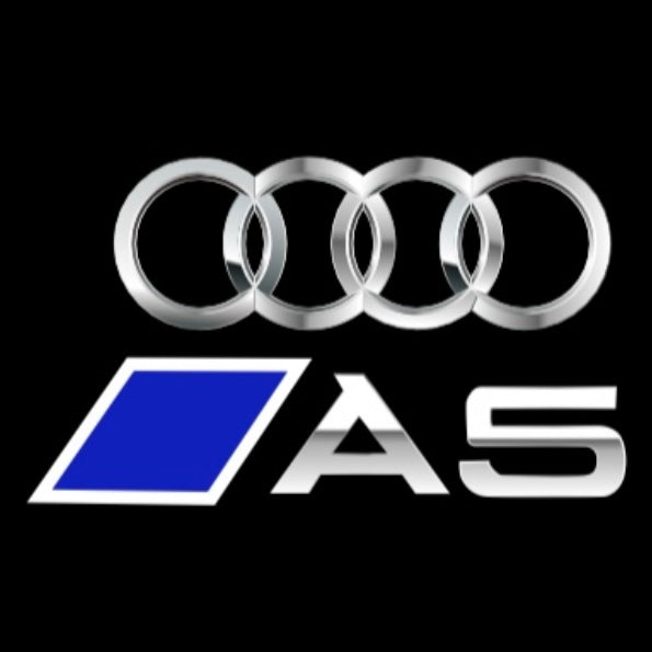 AUDI LOGO PROJECTOT LIGHTS Nr.120 (الكمية 1 = 2 Logo Films /2 أضواء الباب)