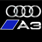 AUDI LOGO PROJECTOT LIGHTS Nr.120 (الكمية 1 = 2 Logo Films /2 أضواء الباب)