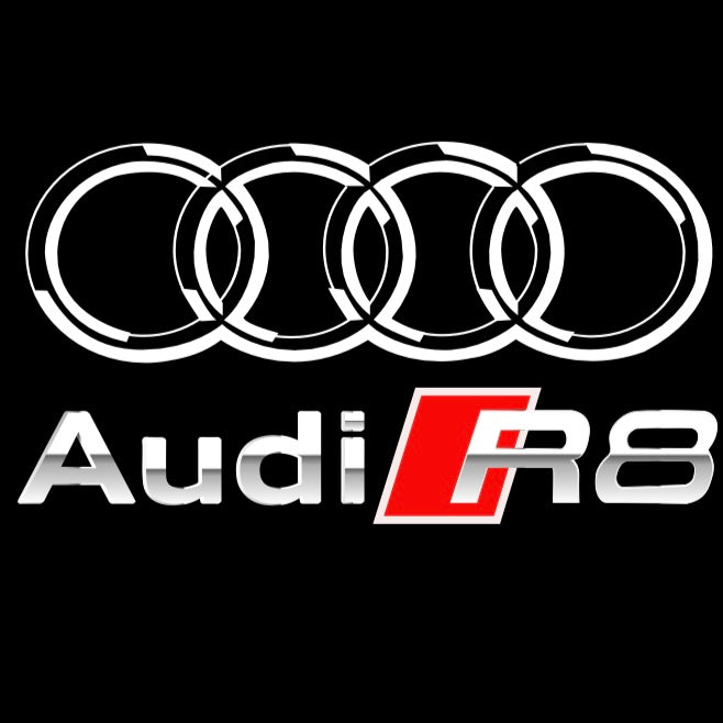 AUDI LOGO PROJECTOT LIGHTS Nr.120 (الكمية 1 = 2 Logo Films /2 أضواء الباب)