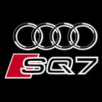 AUDI LOGO PROJECTOT LIGHTS Nr.120 (الكمية 1 = 2 Logo Films /2 أضواء الباب)