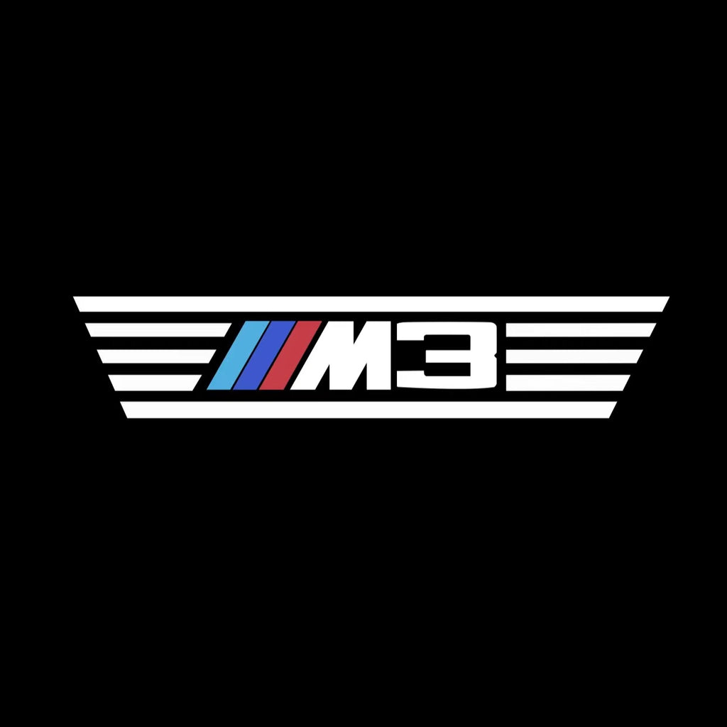 ÉCLAIRAGE DE PROJECTEUR BMW M3 LOGO Nr.24 (quantité 1 = 1 jeux / 2 feux de porte)
