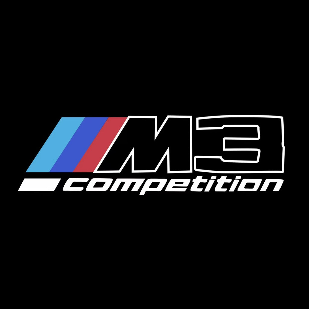 ÉCLAIRAGE DE PROJECTEUR BMW M3 LOGO Nr.24 (quantité 1 = 1 jeux / 2 feux de porte)