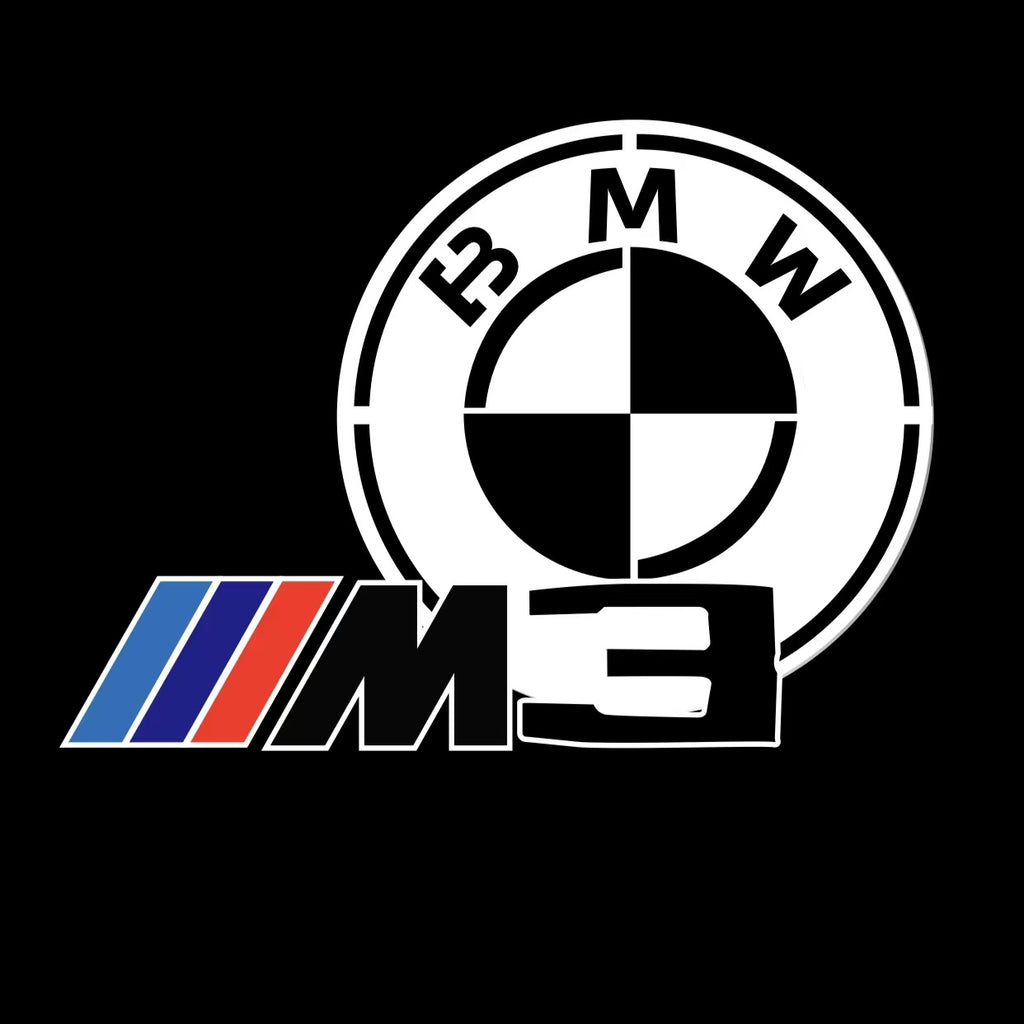 ÉCLAIRAGE DE PROJECTEUR BMW M3 LOGO Nr.24 (quantité 1 = 1 jeux / 2 feux de porte)