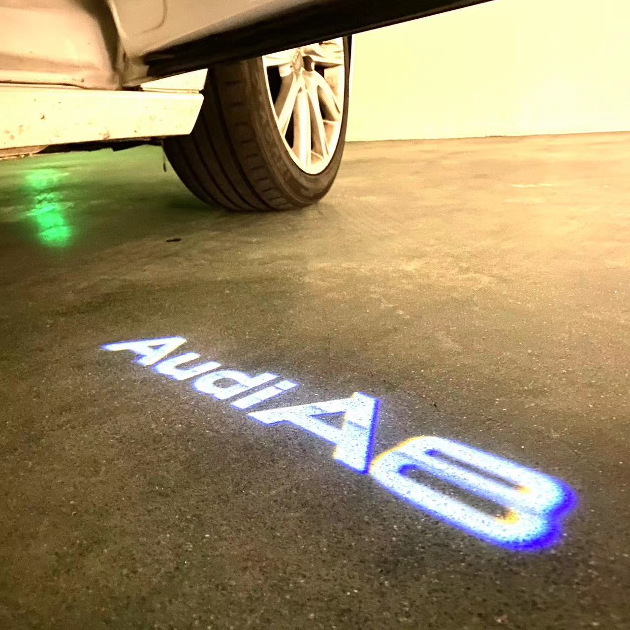 AUDI LOGO PROJECTOR LIGHTS Nr.46 (Menge 1 = 2 Logo Films / 2 Türlichter)