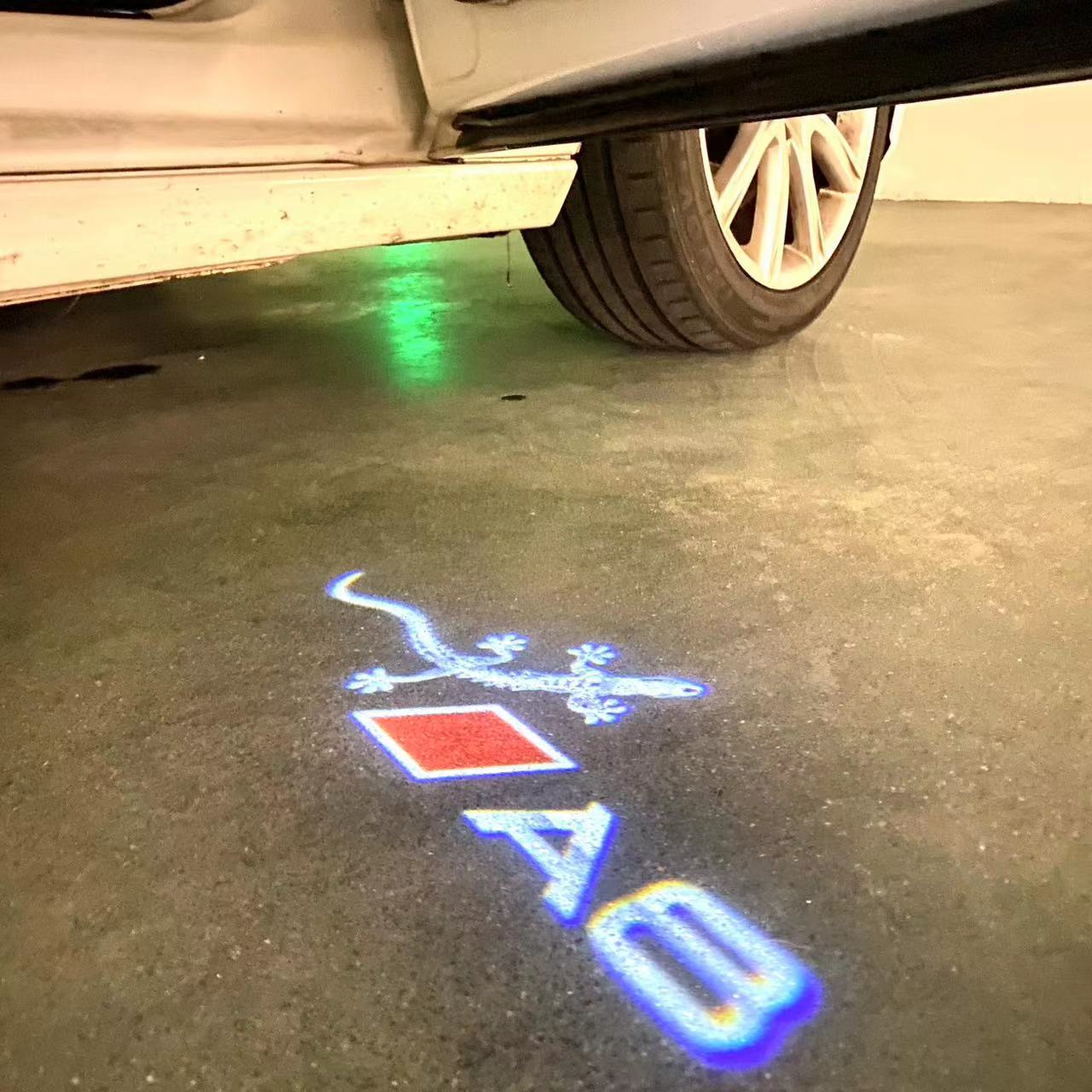 AUDI A8 LOGO PROJECTOT LIGHTS Nr.46B6(quantity 1 = 2 Logo Films /2 door lights）