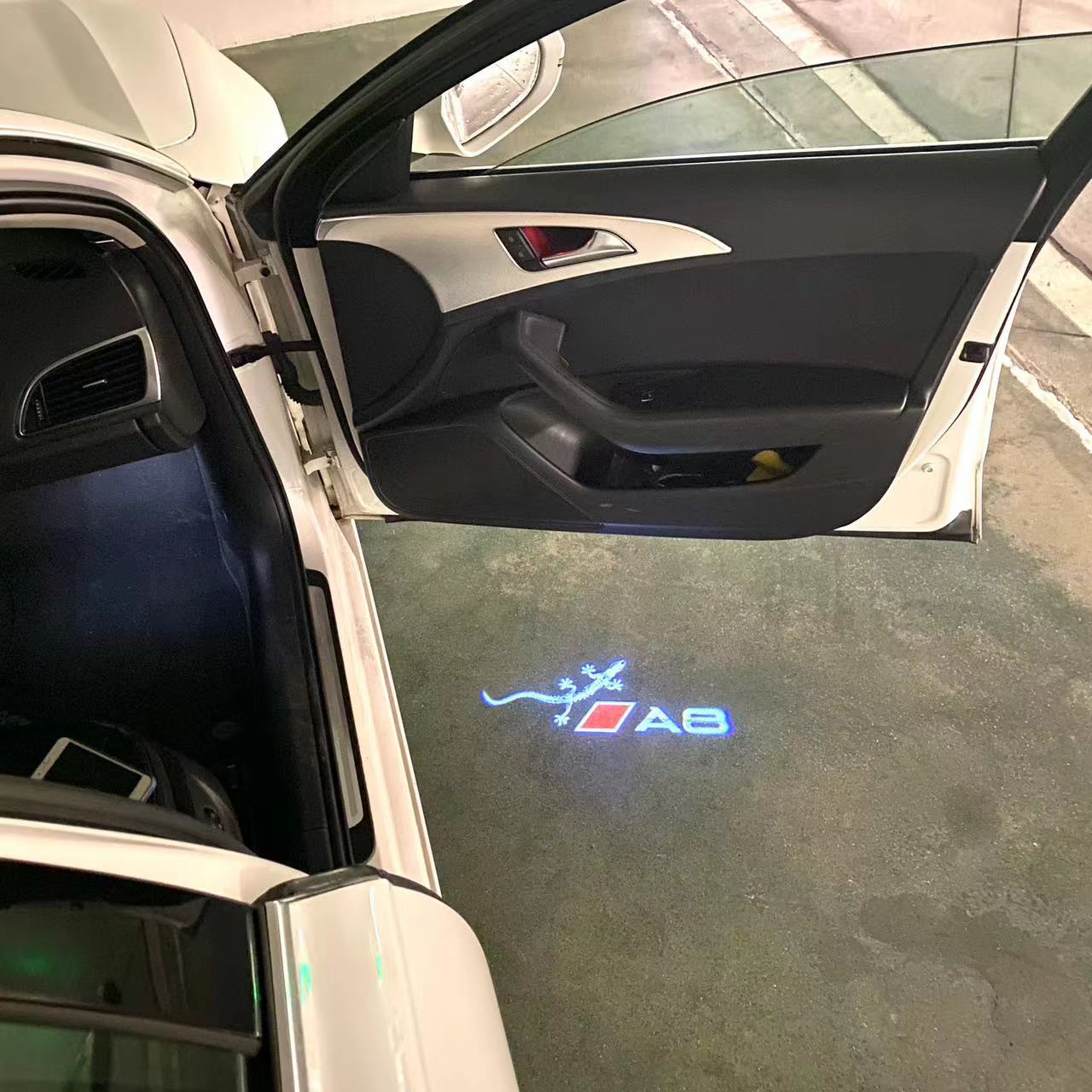 AUDI A8 LOGO PROJECTOT LIGHTS Nr.46B6(quantity 1 = 2 Logo Films /2 door lights）