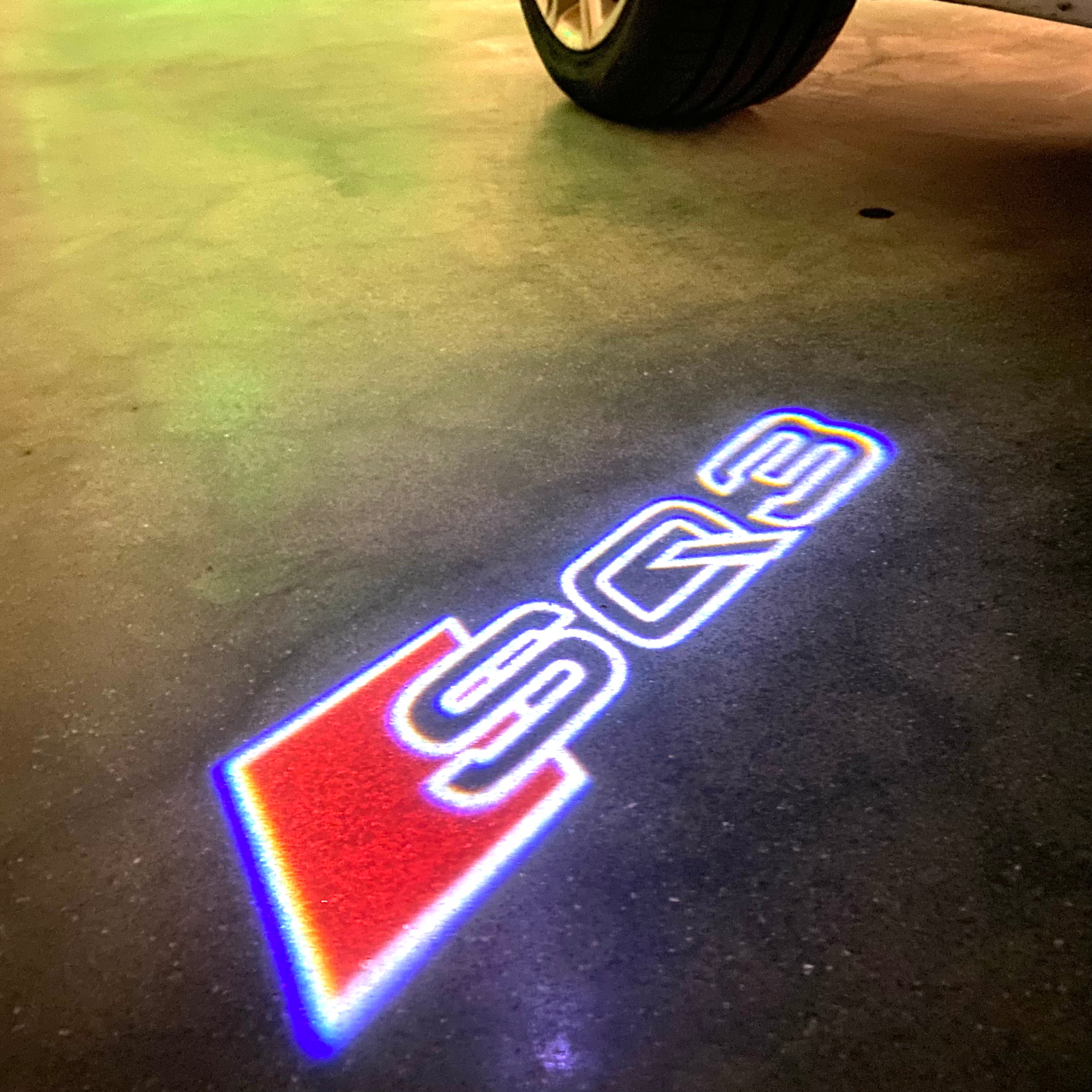 AUDI  SQ3 LOGO PROJECTOT LIGHTS  (quantity 1 = 2 Logo Films /2 door lights）Nr.12B62