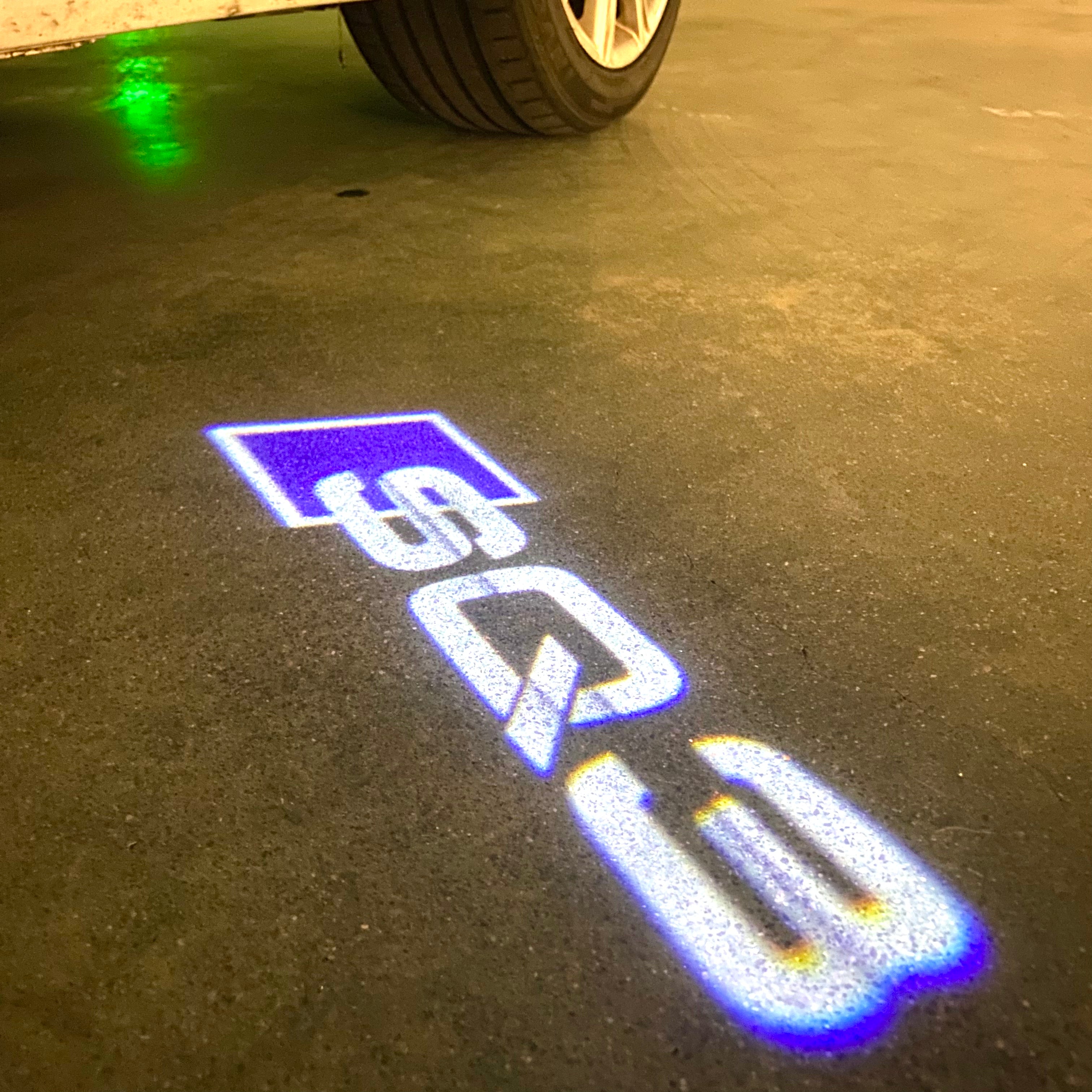 AUDI SQ3 LOGO PROJECTOT LIGHTS  (quantity 1 = 2 Logo Films /2 door lights）Nr.12B61