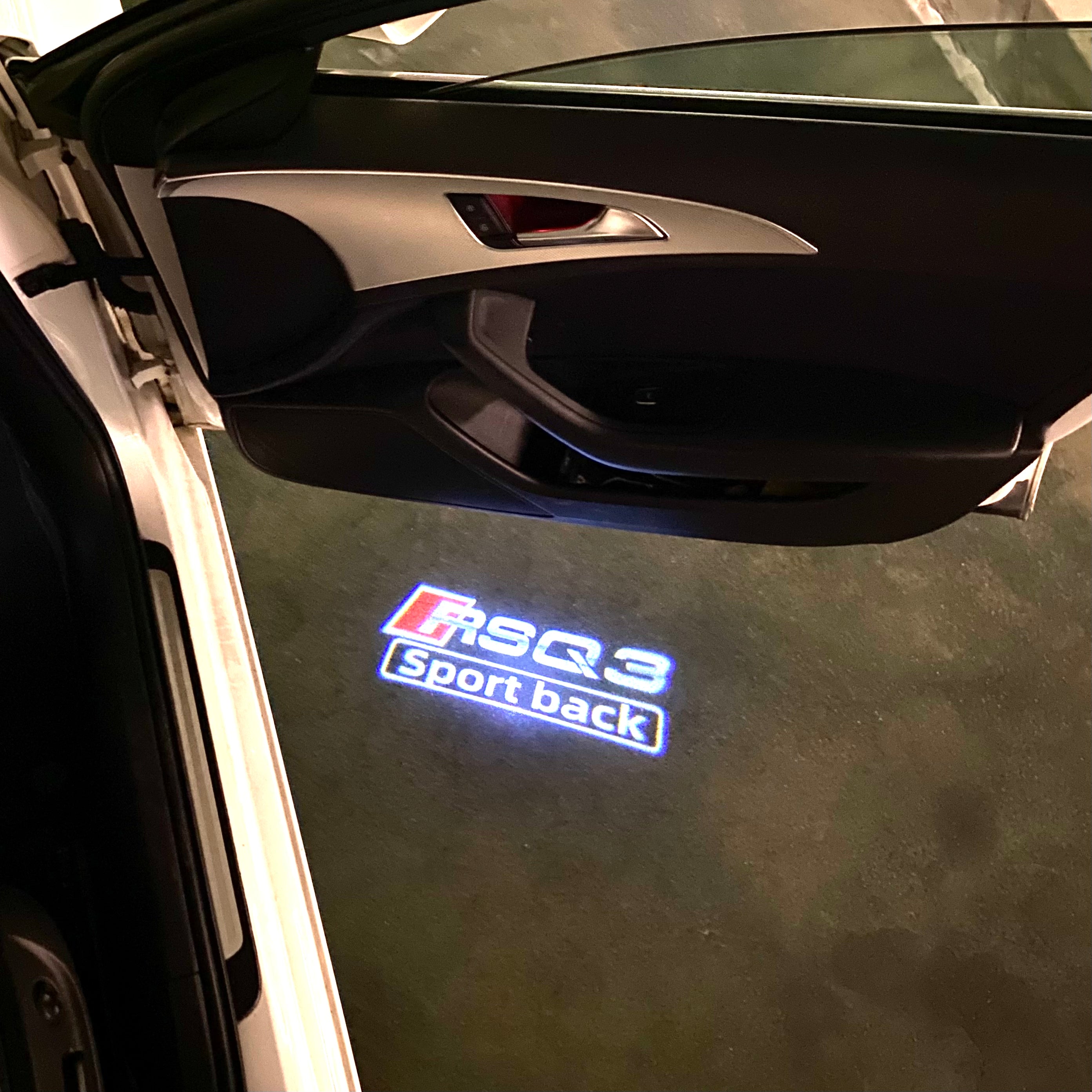 AUDI  RSQ3  LOGO PROJECTOT LIGHTS  (quantity 1 = 2 Logo Films /2 door lights）Nr.12B23