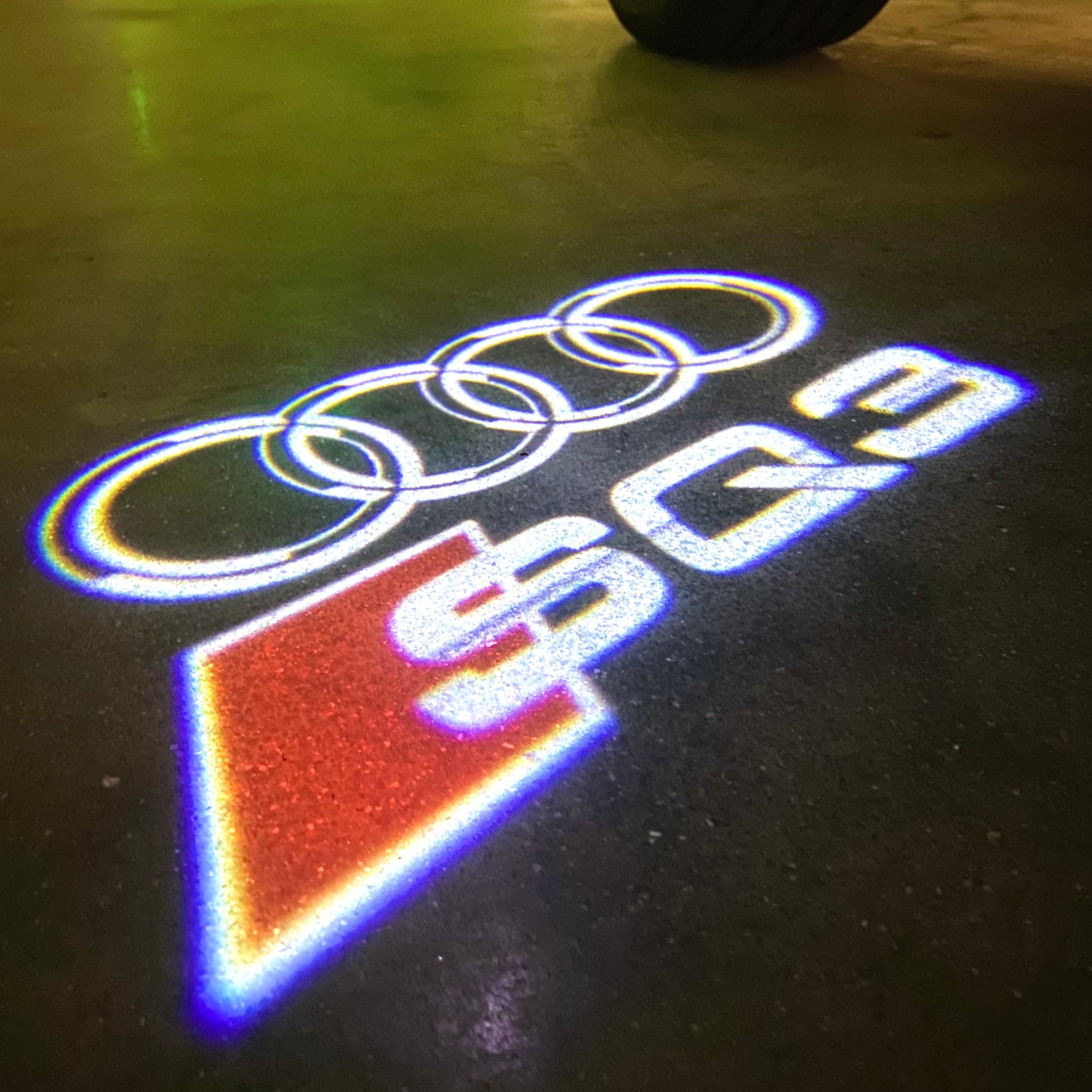 AUDI SQ3 LOGO PROJECTOT LIGHTS  (quantity 1 = 2 Logo Films /2 door lights）Nr.12B56