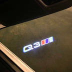 AUDI LOGO PROJECTOT LIGHTS Nr.120 (الكمية 1 = 2 Logo Films /2 أضواء الباب)
