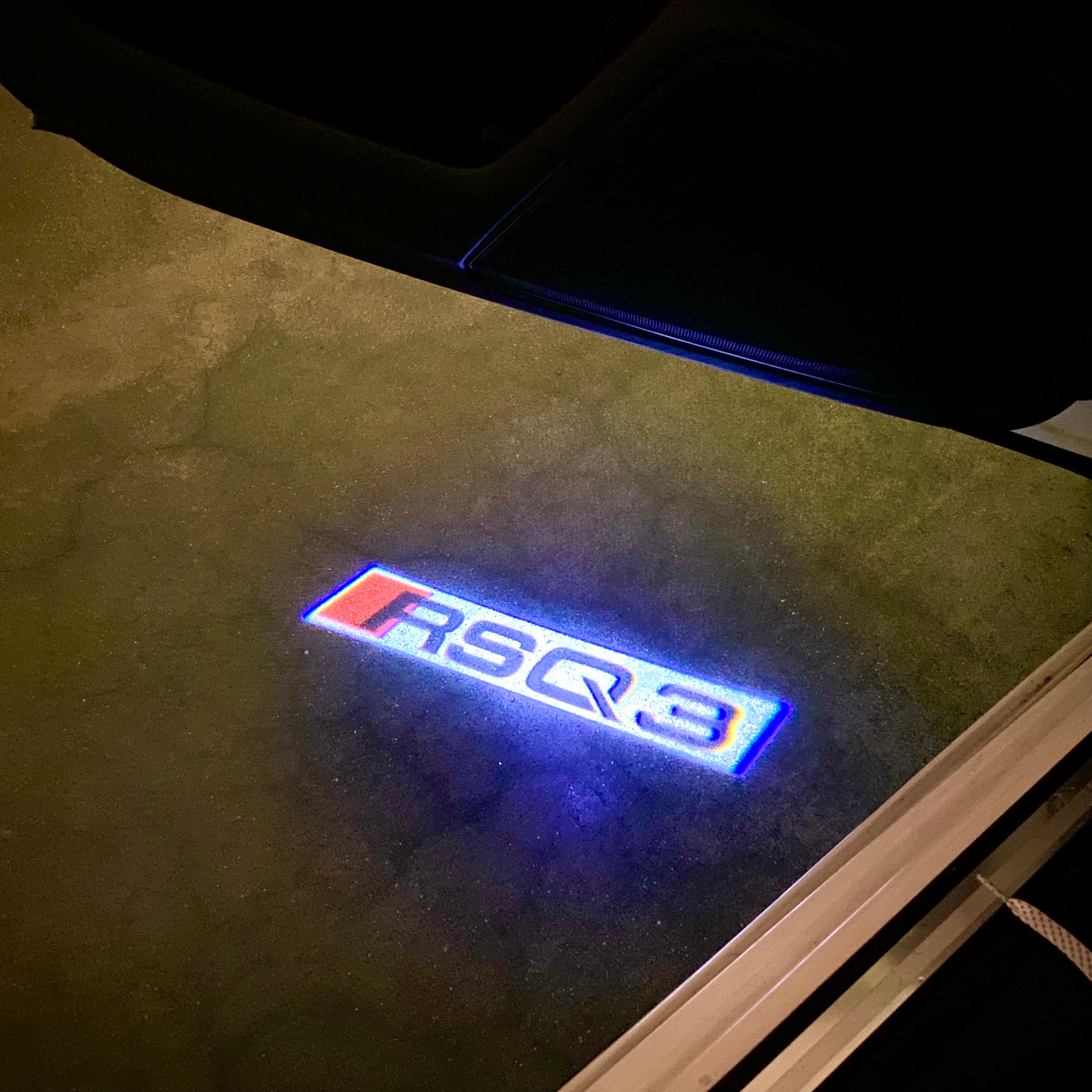 AUDI  RSQ3 LOGO PROJECTOT LIGHTS  (quantity 1 = 2 Logo Films /2 door lights）Nr.12B58