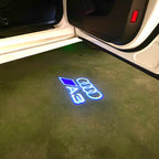 AUDI LOGO PROJECTOT LIGHTS Nr.120 (الكمية 1 = 2 Logo Films /2 أضواء الباب)