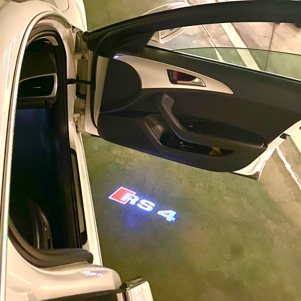 AUDI LOGO PROJECTOT LIGHTS Nr.53 (Menge 1 = 2 Logofolien /2 Türleuchten)