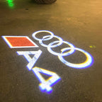 AUDI LOGO PROJECTOT LIGHTS Nr.120 (الكمية 1 = 2 Logo Films /2 أضواء الباب)