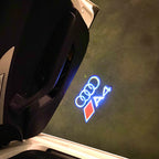 AUDI LOGO PROJECTOT LIGHTS Nr.120 (الكمية 1 = 2 Logo Films /2 أضواء الباب)