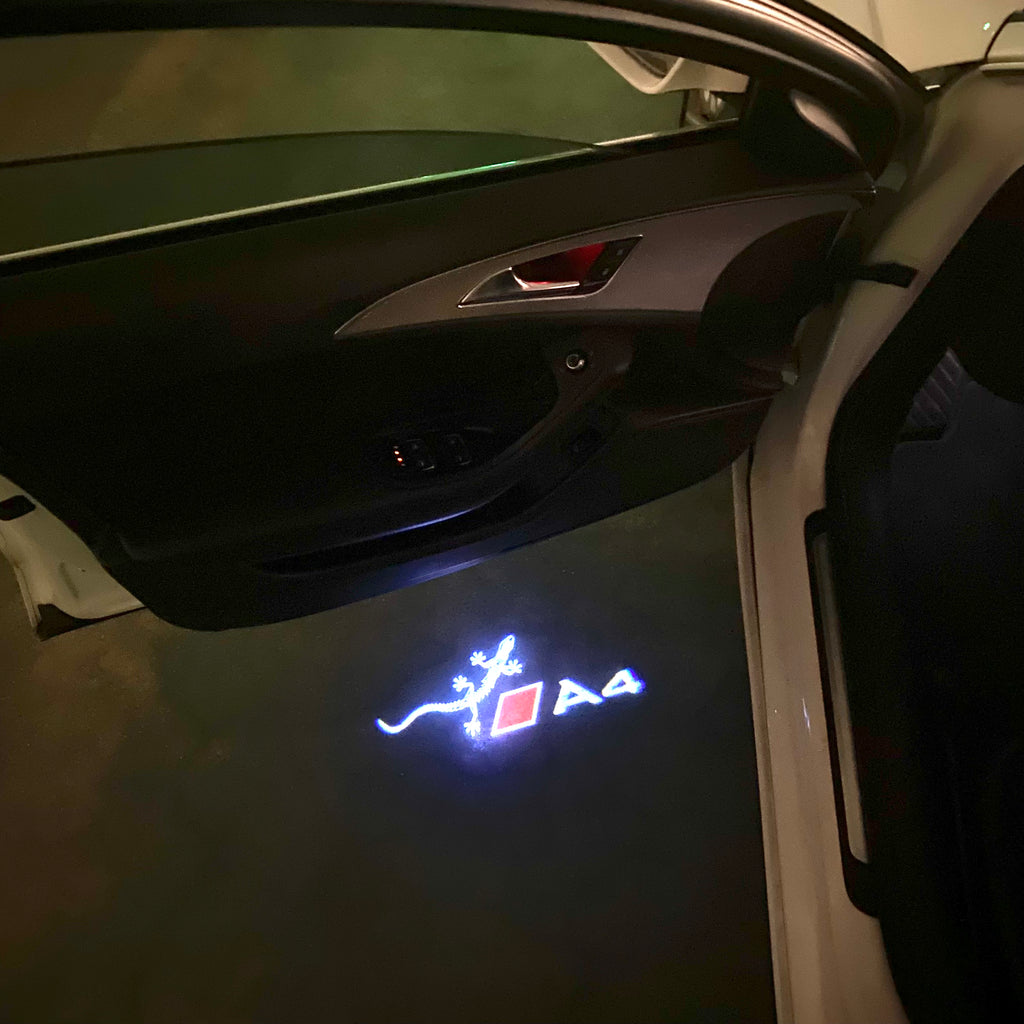 AUDI LOGO PROJECTOT LIGHTS Nr.120 (quantité 1 = 2 Logo Films /2 feux de porte)