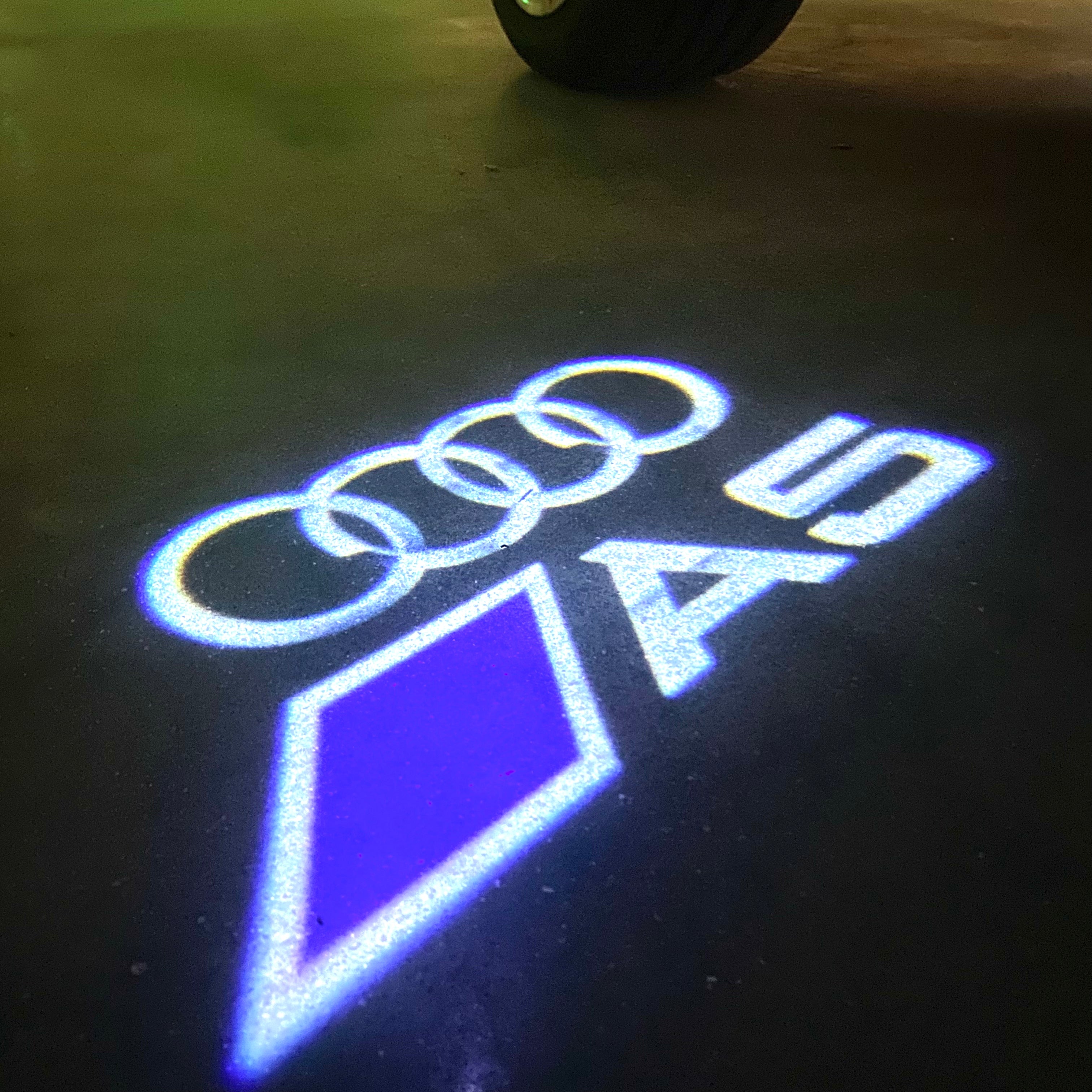 AUDI  A5  LOGO PROJECTOT LIGHTS  (quantity 1 = 2 Logo Films /2 door lights）Nr.12B101