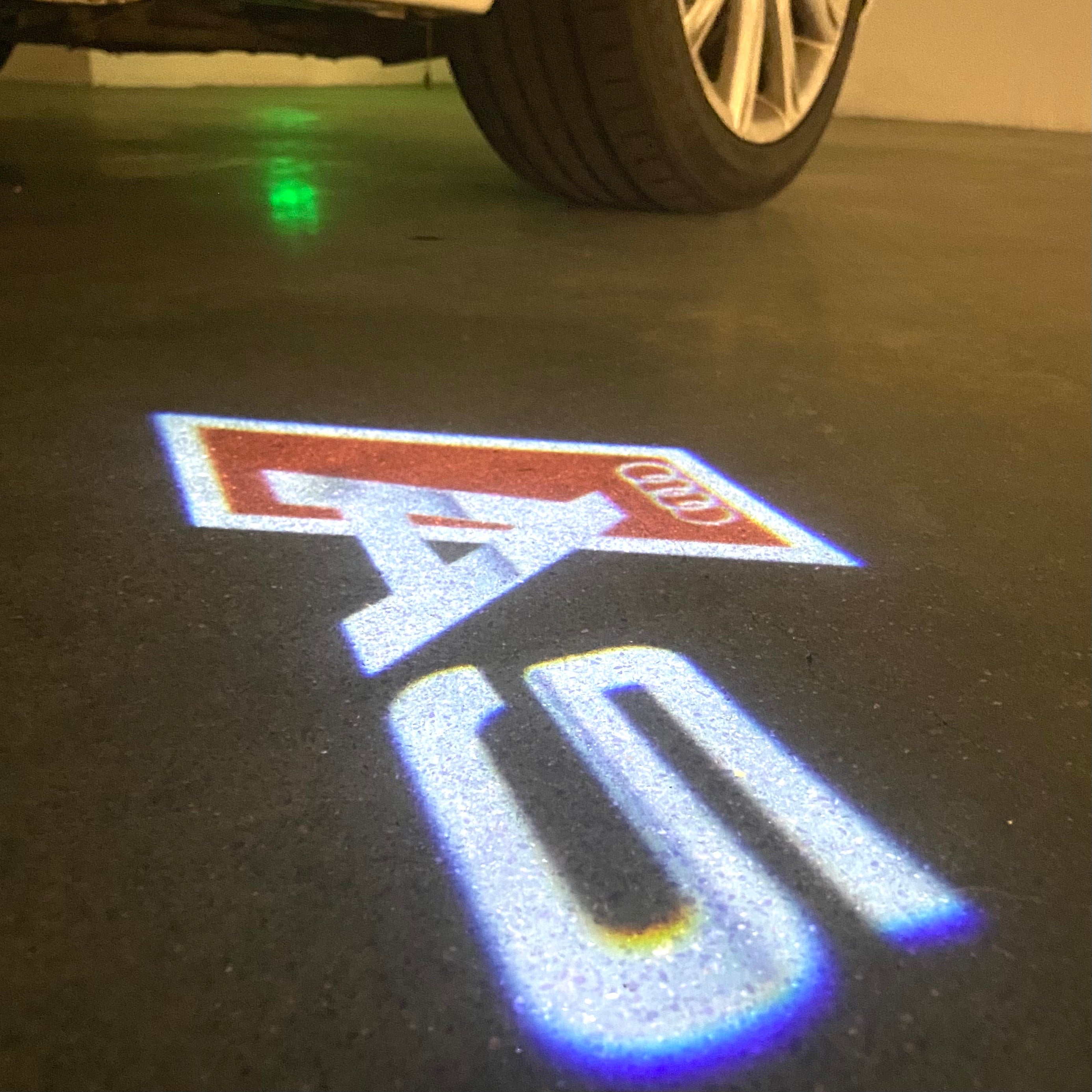 AUDI  A5  LOGO PROJECTOT LIGHTS  (quantity 1 = 2 Logo Films /2 door lights）Nr.12B97