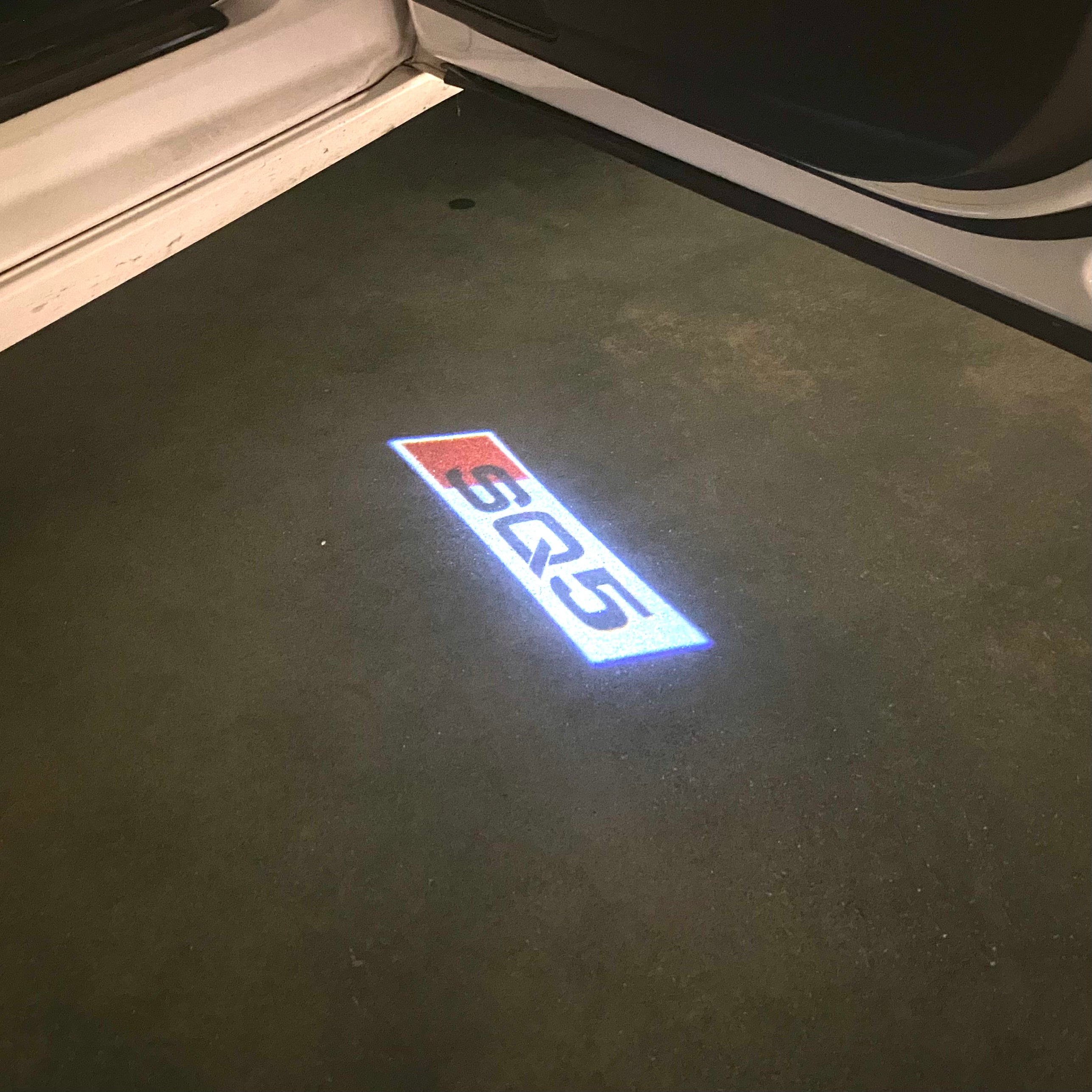 AUDI  SQ5 LOGO PROJECTOT LIGHTS  (quantity 1 = 2 Logo Films /2 door lights）Nr.12B31