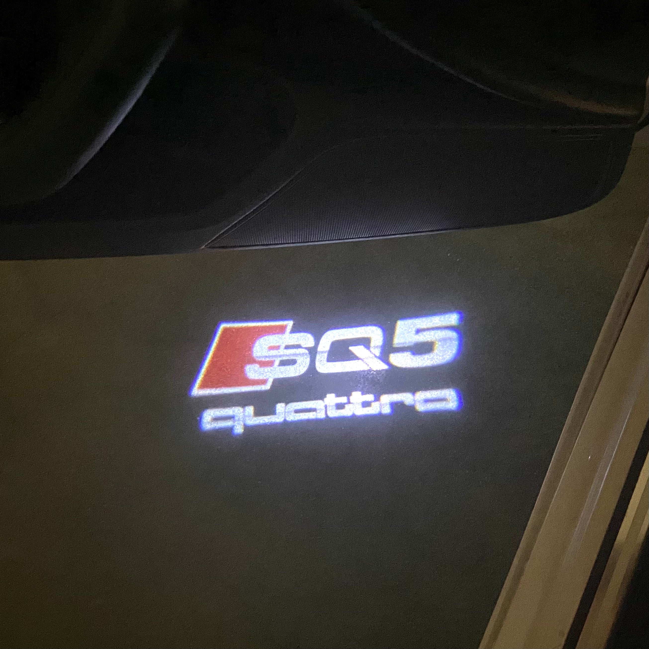 AUDI  SQ5 LOGO PROJECTOT LIGHTS  (quantity 1 = 2 Logo Films /2 door lights）Nr.12B30
