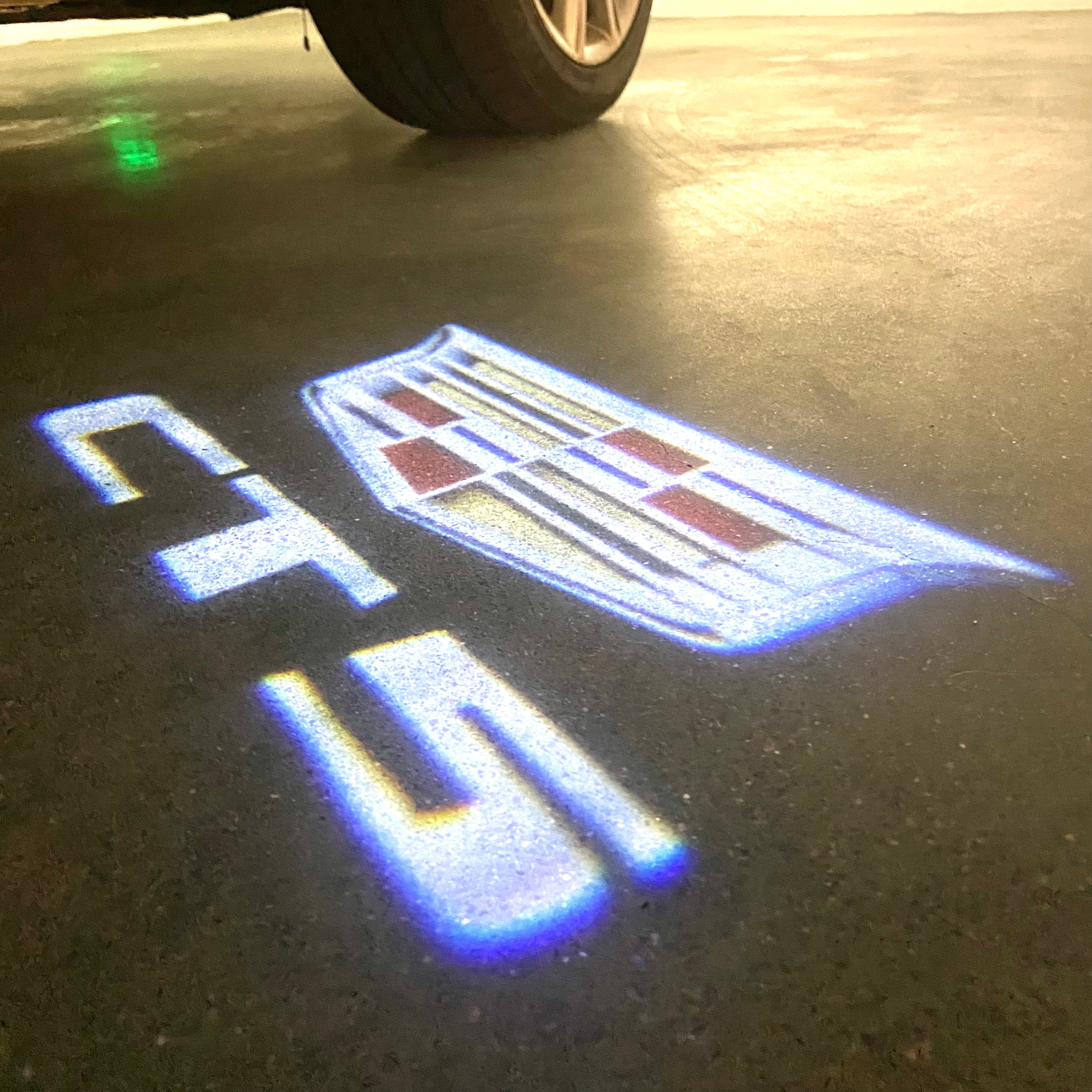 CADILLAC CT5 LOGO PROJECTOT LIGHTS Nr.9738 (quantity 1 = 2 Logo Films /2 door lights）