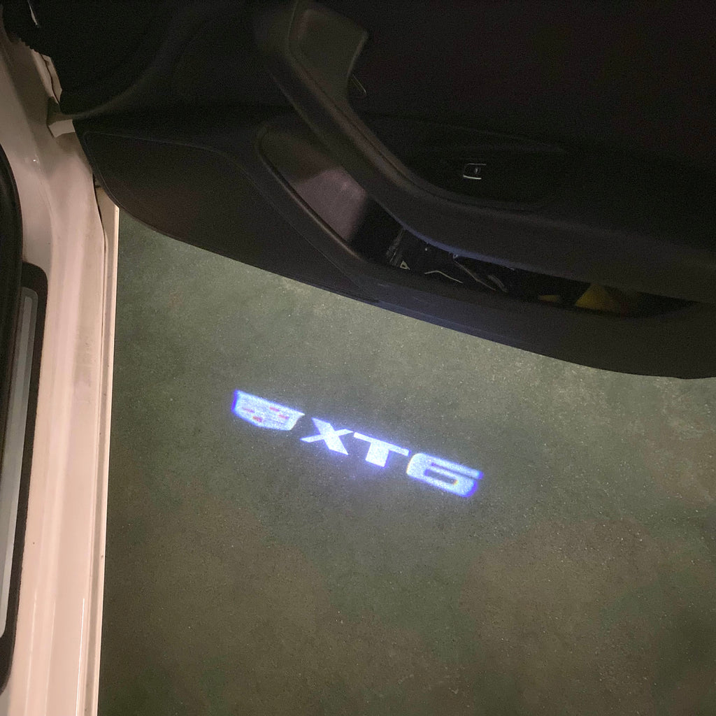 CADILLAC  XT6 LOGO PROJECTOT LIGHTS Nr.9792 (quantity 1 = 2 Logo Films /2 door lights）