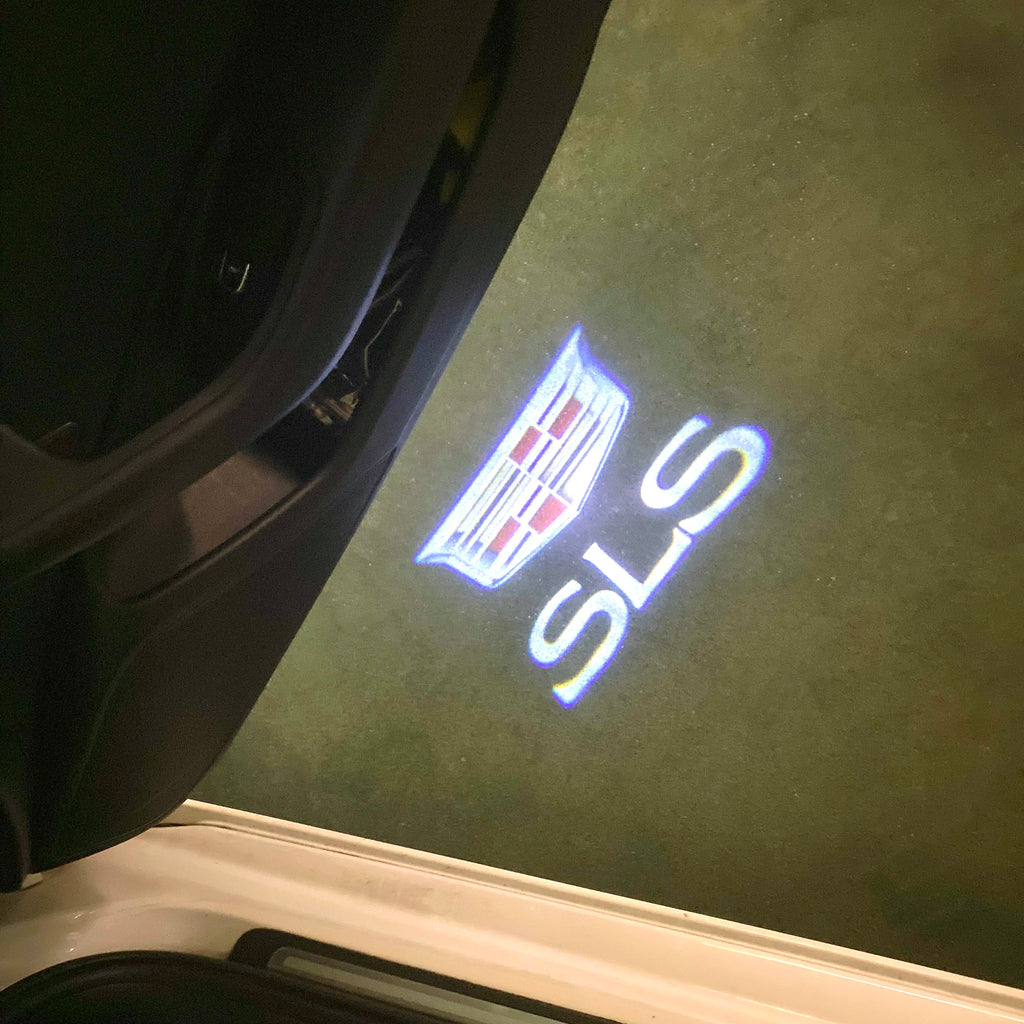CADILLAC SLS LOGO PROJECTOT LIGHTS Nr.9739 (quantity 1 = 2 Logo Films /2 door lights）