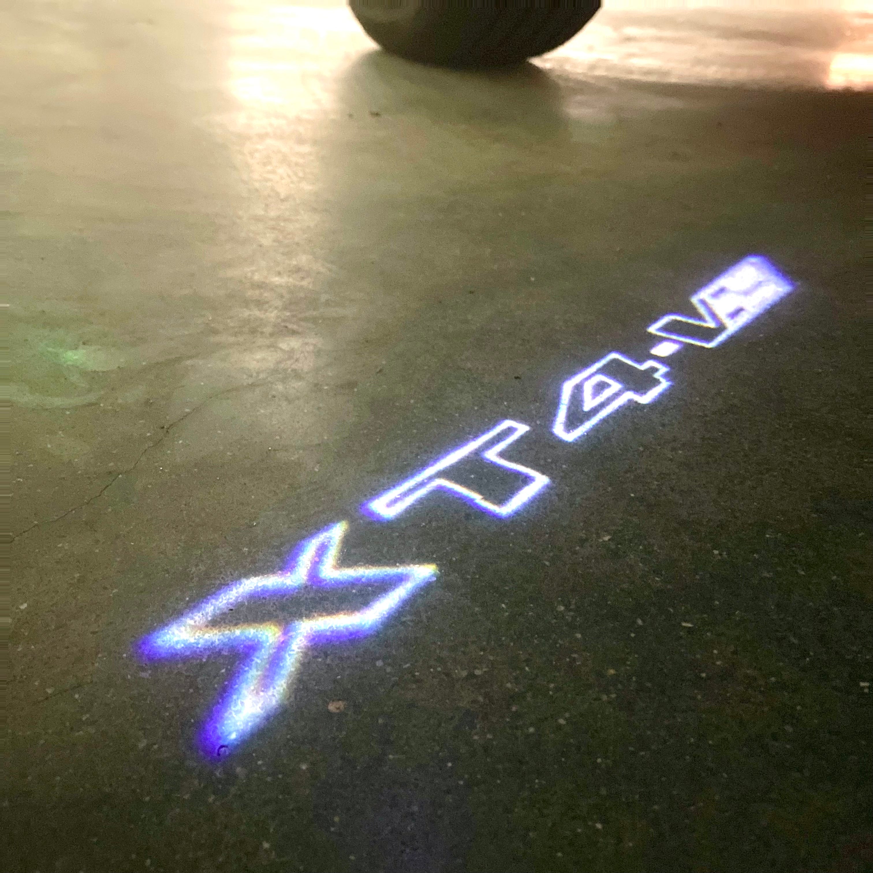 CADILLAC XT4 LOGO PROJECTOT LIGHTS Nr.9787 (quantity 1 = 2 Logo Films /2 door lights）