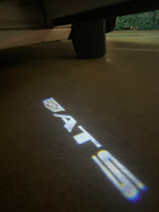 CADILLAC ATS LOGO PROJECTOT LIGHTS Nr.9728 (quantity 1 = 2 Logo Films /2 door lights）