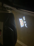 CADILLAC ATS LOGO PROJECTOT LIGHTS Nr.9744 (quantity 1 = 2 Logo Films /2 door lights）