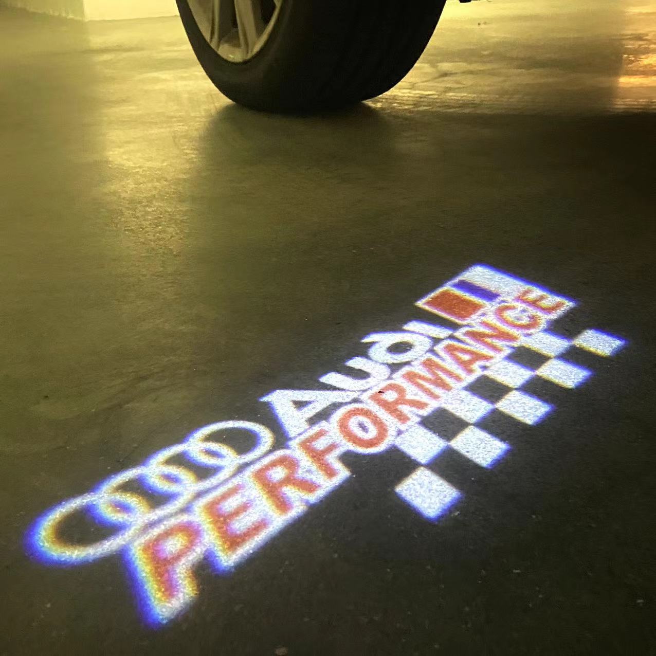 AUDI  SPORT LOGO PROJECTOT LIGHTS  (quantity 1 = 2 Logo Films /2 door lights）Nr.12B42