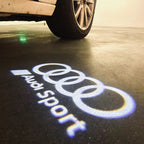AUDI LOGO PROJECTOT LIGHTS Nr.120 (الكمية 1 = 2 Logo Films /2 أضواء الباب)