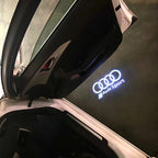 AUDI LOGO PROJECTOT LIGHTS Nr.120 (الكمية 1 = 2 Logo Films /2 أضواء الباب)