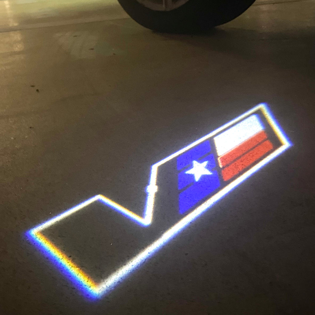 CADILLAC V  SERIES LOGO PROJECTOT LIGHTS Nr.9776 (quantity 1 = 2 Logo Films /2 door lights）