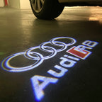 AUDI LOGO PROJECTOT LIGHTS Nr.120 (الكمية 1 = 2 Logo Films /2 أضواء الباب)