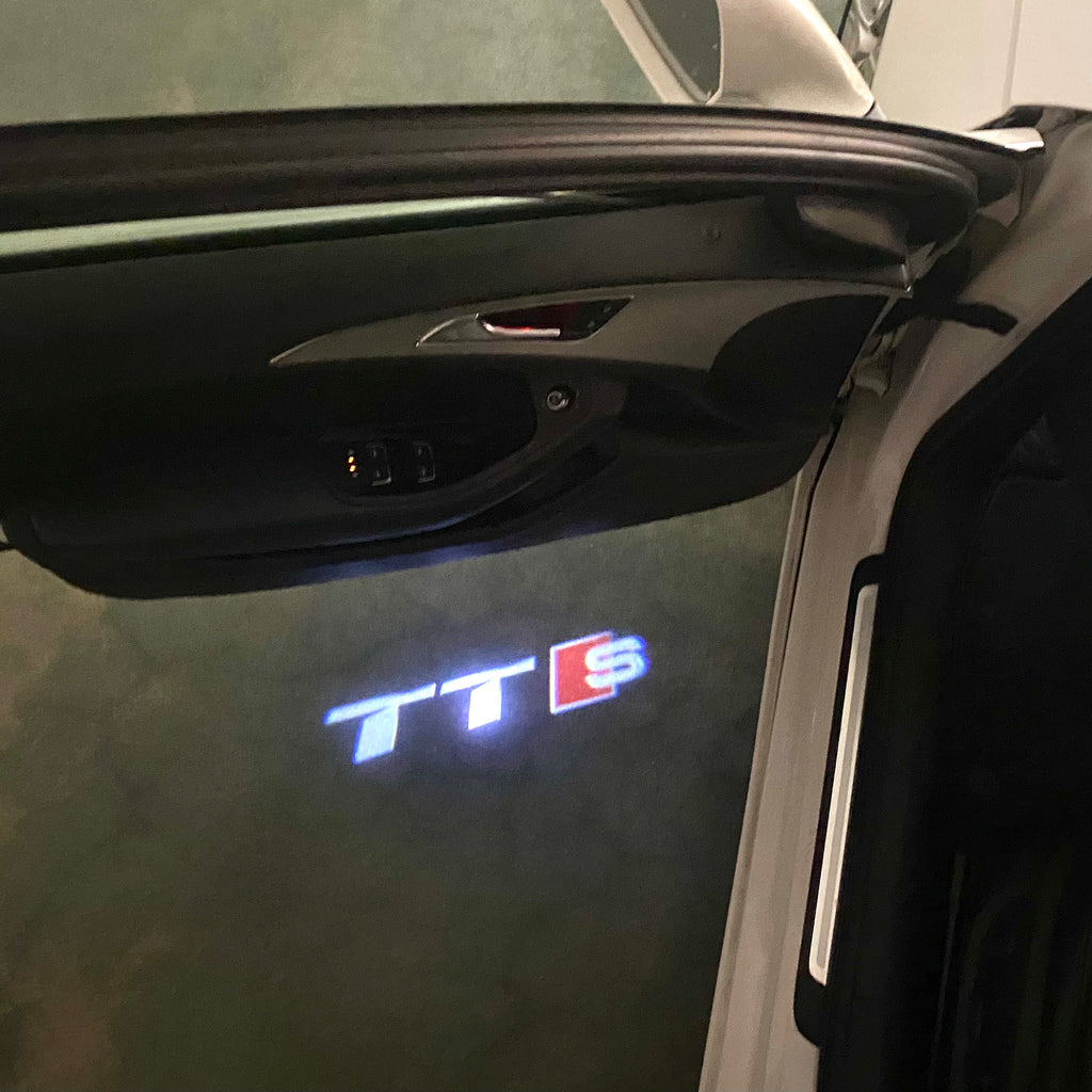 AUDI  TTS LOGO PROJECTOT LIGHTS  (quantity 1 = 2 Logo Films /2 door lights）Nr.12B59