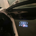 AUDI LOGO PROJECTOT LIGHTS Nr.120 (الكمية 1 = 2 Logo Films /2 أضواء الباب)