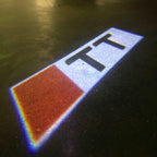 AUDI LOGO PROJECTOT LIGHTS Nr.120 (الكمية 1 = 2 Logo Films /2 أضواء الباب)