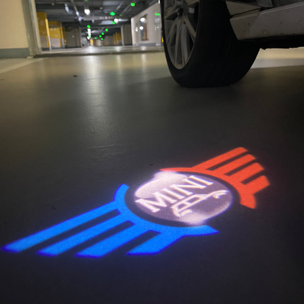 MINI ORIGINAL LOGO PROJECROTR LIGHTS Nr.0G1 (quantity  1 =  2 Logo Film /  2 door lights)
