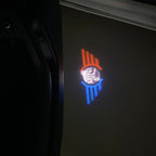 MINI ORIGINAL LOGO PROJECROTR LIGHTS Nr.0G1 (quantity  1 =  2 Logo Film /  2 door lights)