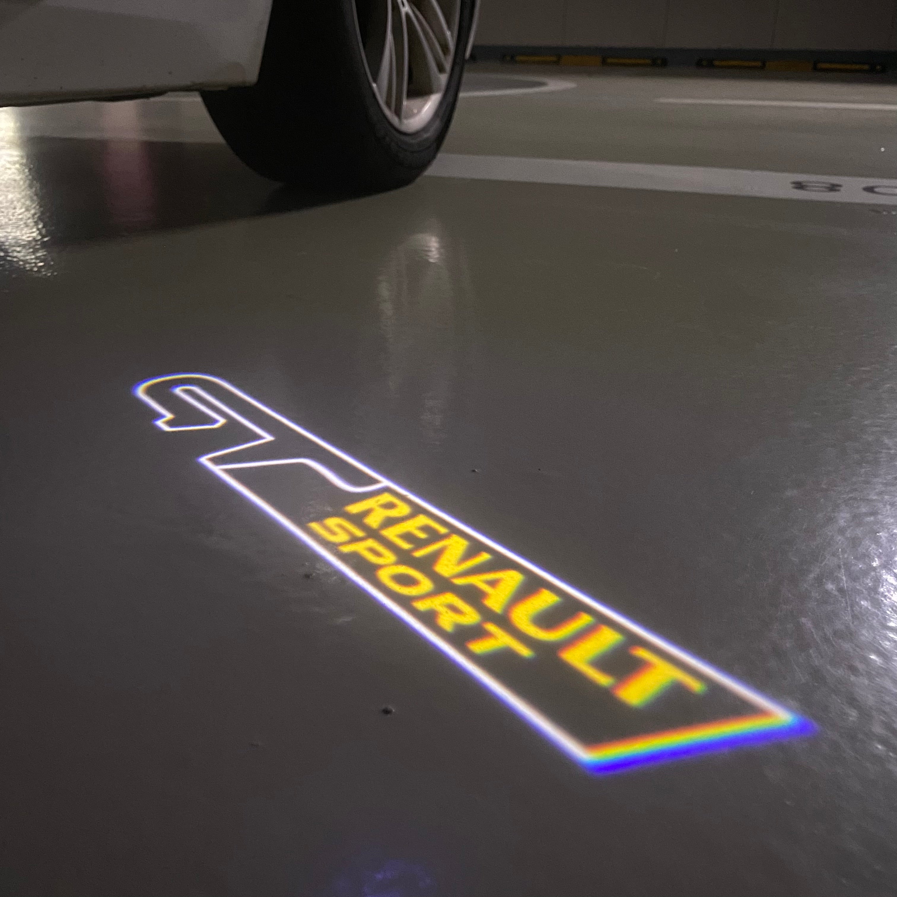 RENAULT GT LOGO PROJECROTR LIGHTS Nr.0947 (quantity  1 =  2 Logo Film & 2 door lights)