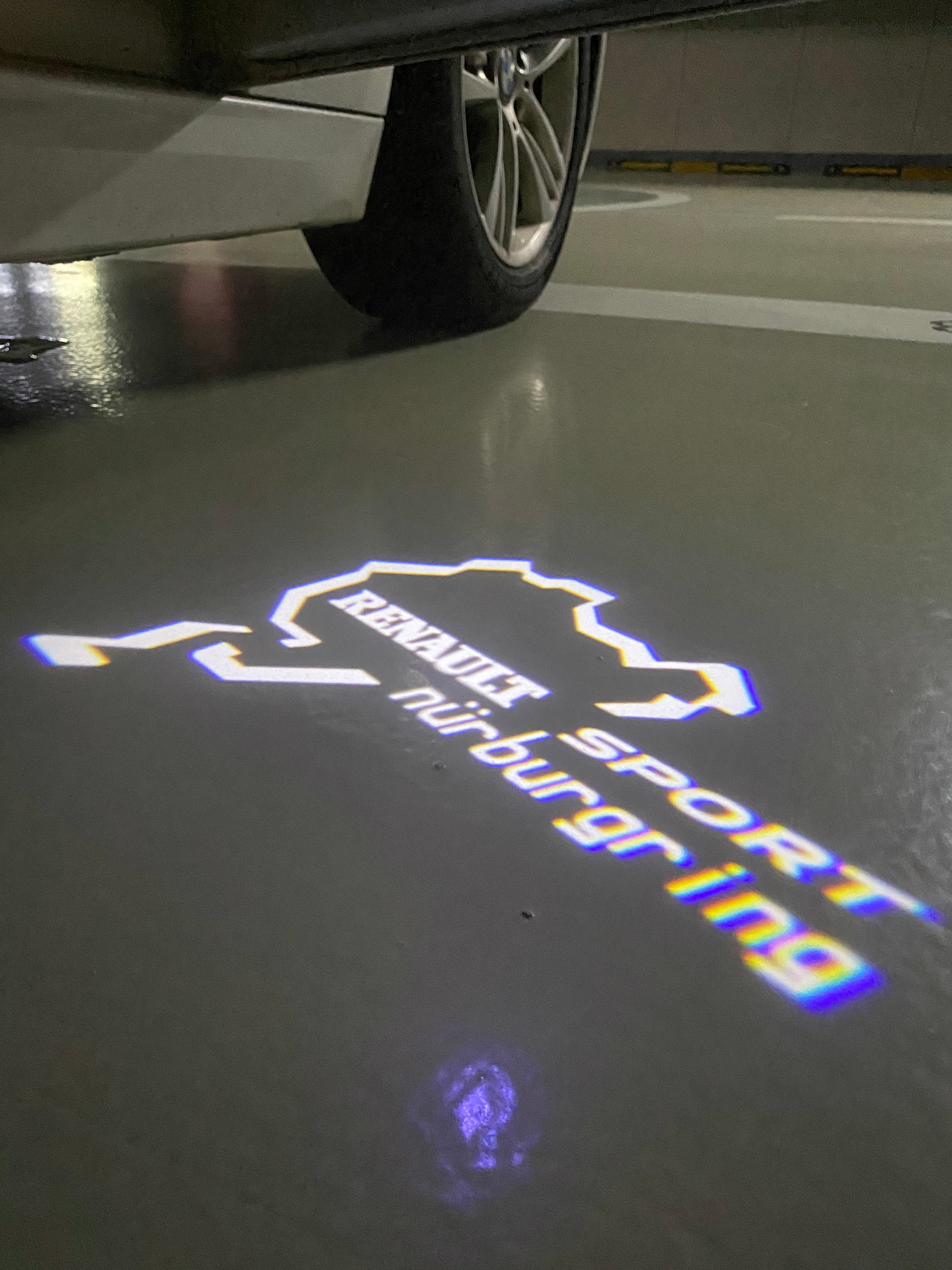 RENAULT Sport LOGO PROJECROTR LIGHTS Nr.0917 (quantity  1 =  2 Logo Film & 2 door lights)