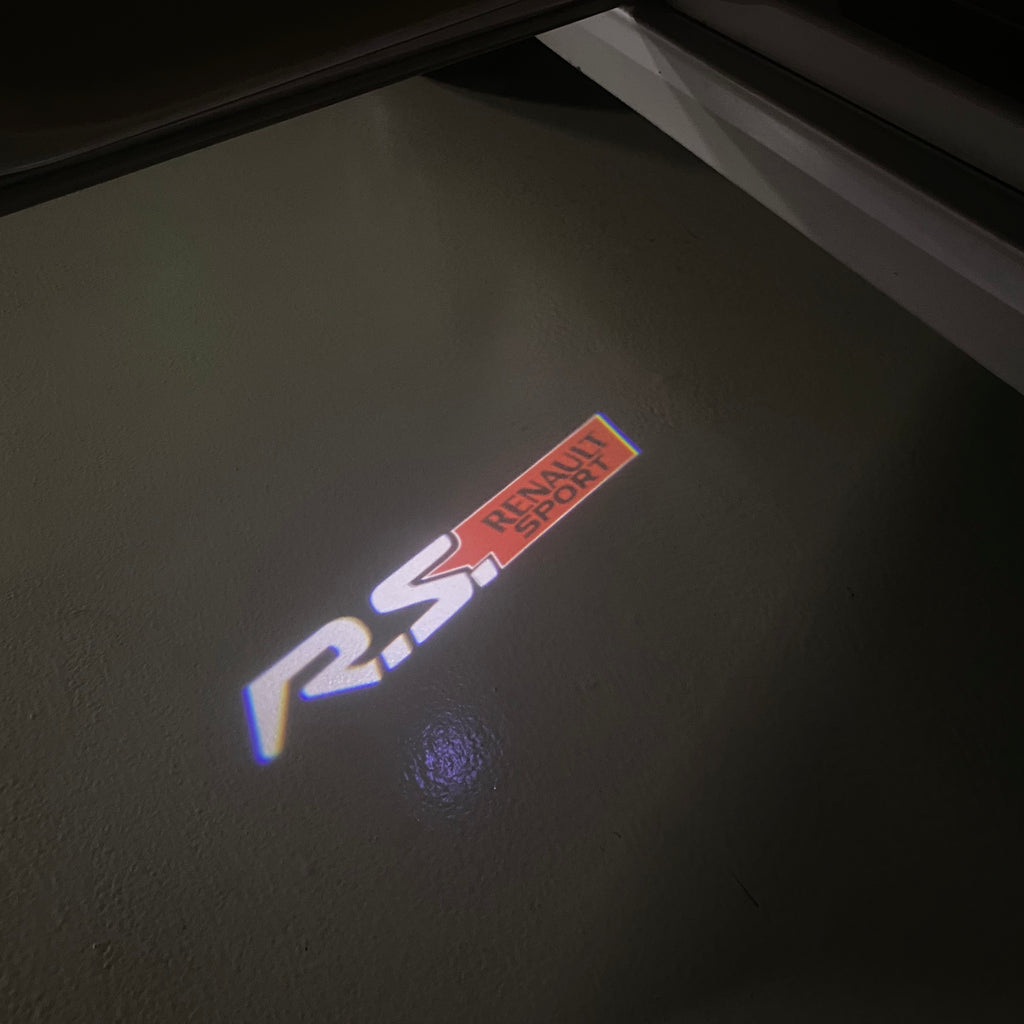 RENAULT Sport LOGO PROJECROTR LIGHTS Nr.0952 (quantity  1 =  2 Logo Film & 2 door lights)