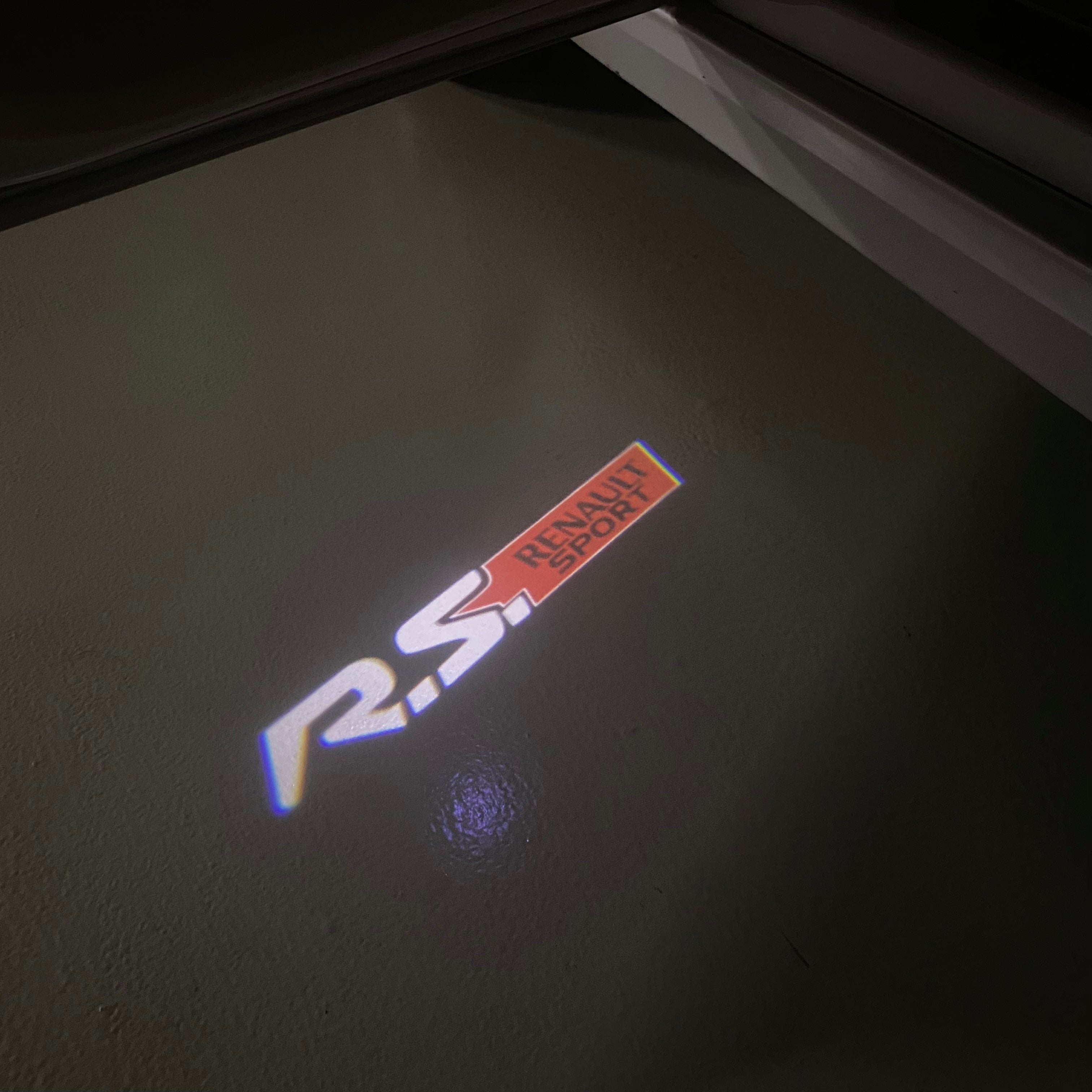 RENAULT Sport LOGO PROJECROTR LIGHTS Nr.0952 (quantity  1 =  2 Logo Film & 2 door lights)