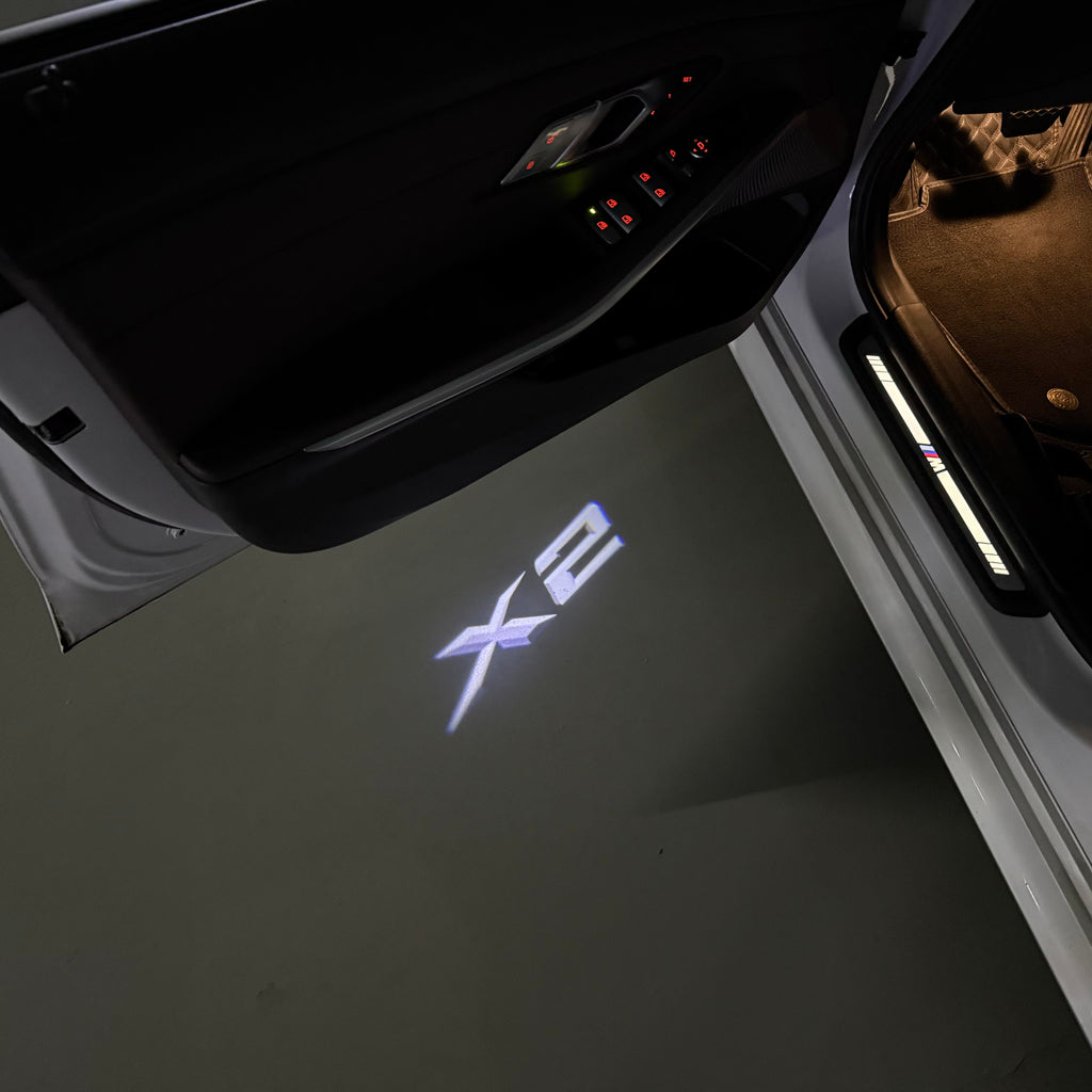 ÉCLAIRAGE DE PROJECTEUR BMW M3 LOGO Nr.24 (quantité 1 = 1 jeux / 2 feux de porte)