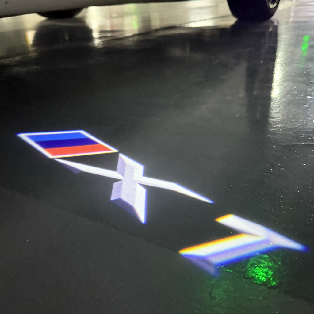 ÉCLAIRAGE DE PROJECTEUR BMW M3 LOGO Nr.24 (quantité 1 = 1 jeux / 2 feux de porte)