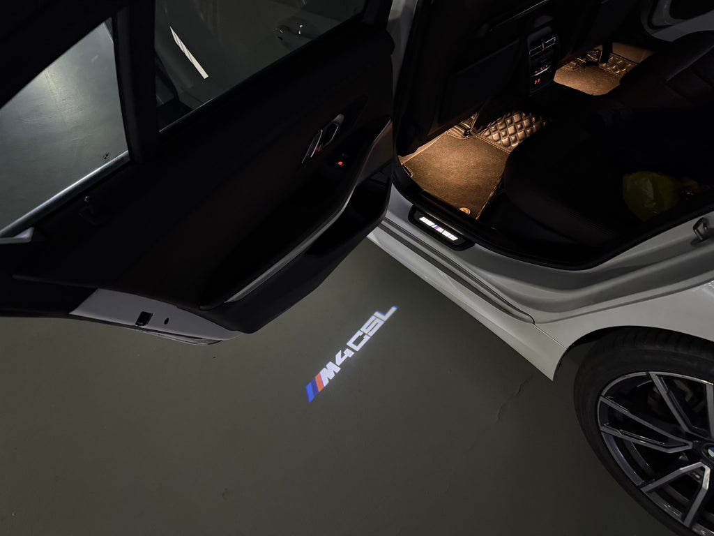 ÉCLAIRAGE DE PROJECTEUR BMW M3 LOGO Nr.24 (quantité 1 = 1 jeux / 2 feux de porte)